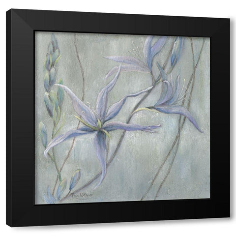 Blue Black Modern Wood Framed Art Print with Double Matting by Withaar, Rian