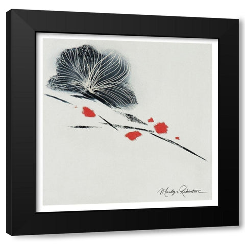 Black Orchid I Black Modern Wood Framed Art Print by Robertson, Marilyn