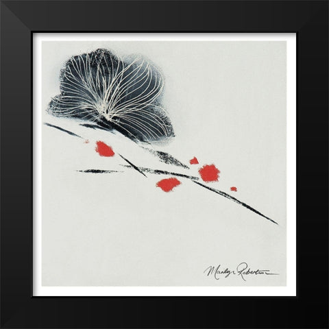 Black Orchid I Black Modern Wood Framed Art Print by Robertson, Marilyn