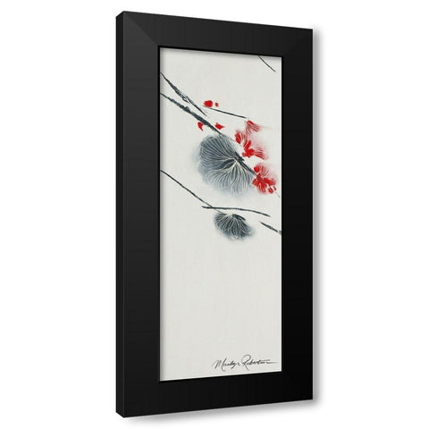 Black Orchid III Black Modern Wood Framed Art Print with Double Matting by Robertson, Marilyn