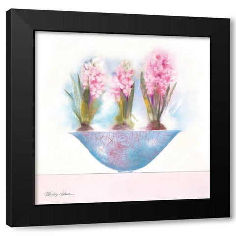 Hyacinths Black Modern Wood Framed Art Print by Robertson, Marilyn