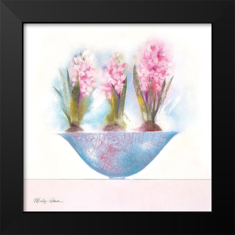 Hyacinths Black Modern Wood Framed Art Print by Robertson, Marilyn