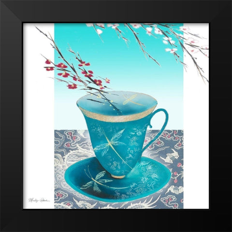 Dragon Fly Black Modern Wood Framed Art Print by Robertson, Marilyn