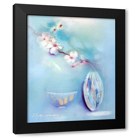 Mikado Black Modern Wood Framed Art Print with Double Matting by Robertson, Marilyn