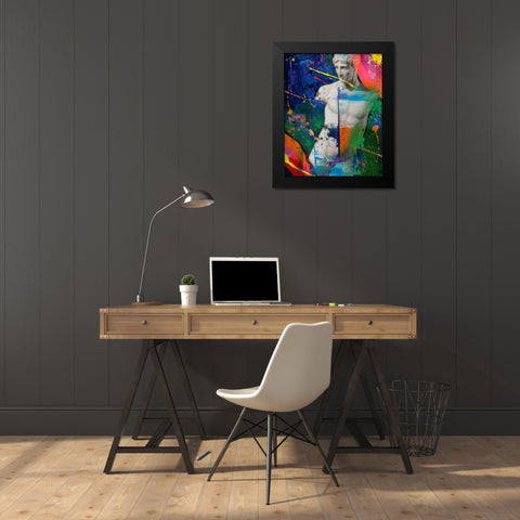 Hidden Faces 1 Black Modern Wood Framed Art Print by van Gog, Henk