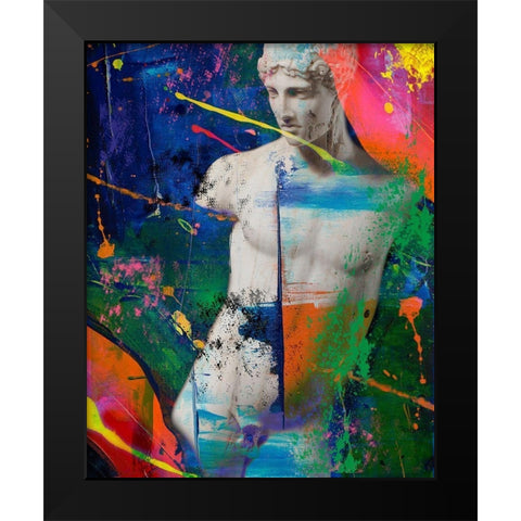 Hidden Faces 1 Black Modern Wood Framed Art Print by van Gog, Henk