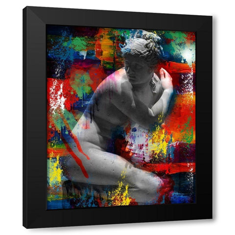 Hidden Faces 2 Black Modern Wood Framed Art Print with Double Matting by van Gog, Henk