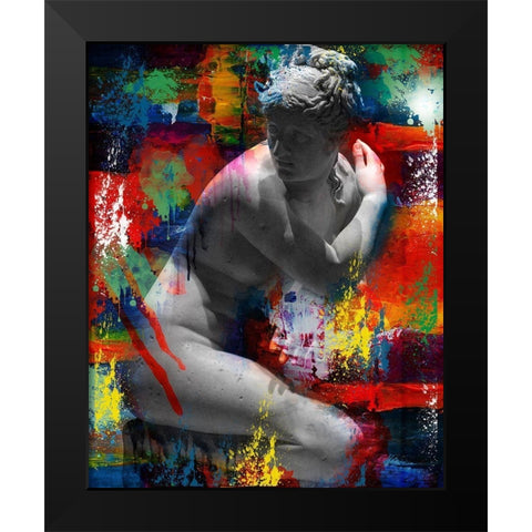 Hidden Faces 2 Black Modern Wood Framed Art Print by van Gog, Henk