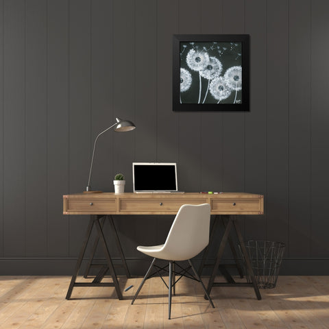 White On Black Black Modern Wood Framed Art Print by Lake, Kaye