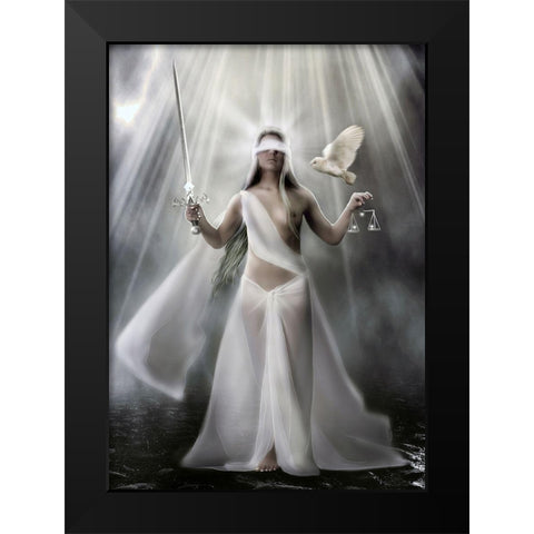 Apollo Black Modern Wood Framed Art Print by Babette