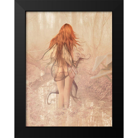 Carpe Diem Black Modern Wood Framed Art Print by Babette