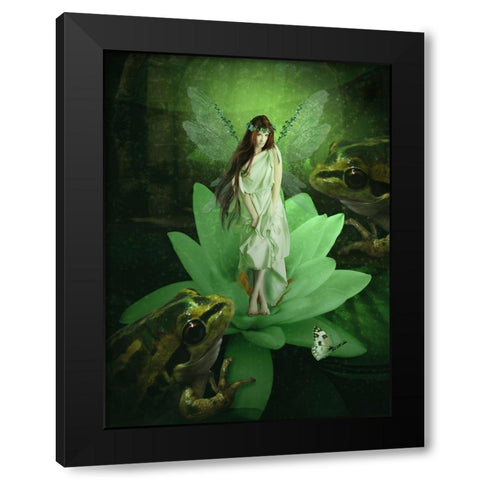 Fairy 46 Black Modern Wood Framed Art Print with Double Matting by Babette