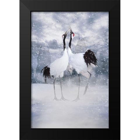 Liefdeskaart 5 Black Modern Wood Framed Art Print by Babette