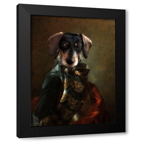 Neuf Groen Barok 2 Black Modern Wood Framed Art Print with Double Matting by Babette