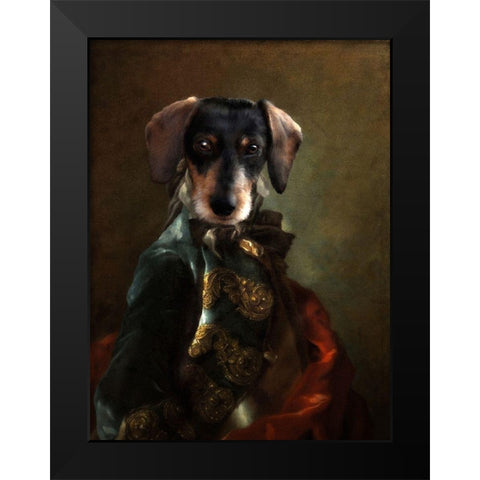 Neuf Groen Barok 2 Black Modern Wood Framed Art Print by Babette