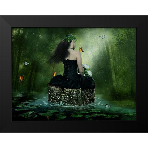 The Chest Of Secrets Black Modern Wood Framed Art Print by Babette