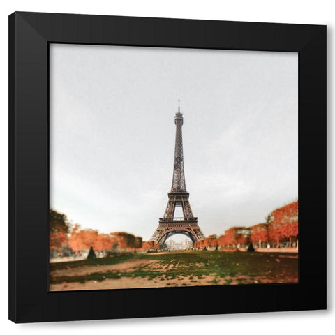Eifeltower Black Modern Wood Framed Art Print by Kostka, Vladimir