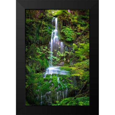 Waterfall II Black Modern Wood Framed Art Print by Kostka, Vladimir