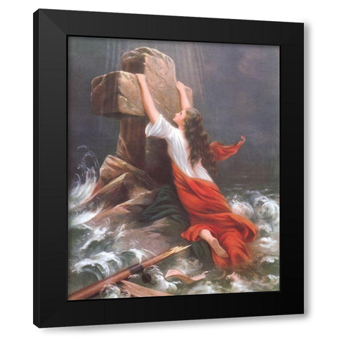 RETTUNG Black Modern Wood Framed Art Print with Double Matting by Anonymous