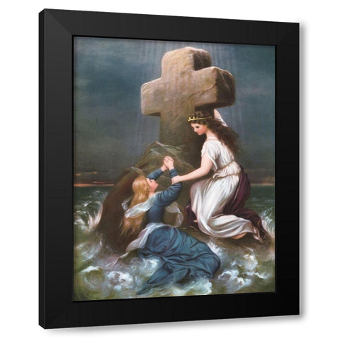 RETTUNG Black Modern Wood Framed Art Print with Double Matting by Anonymous