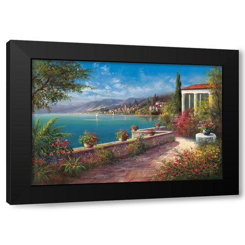 RIVIERA DI LEVANTE Black Modern Wood Framed Art Print by Buchner, H.