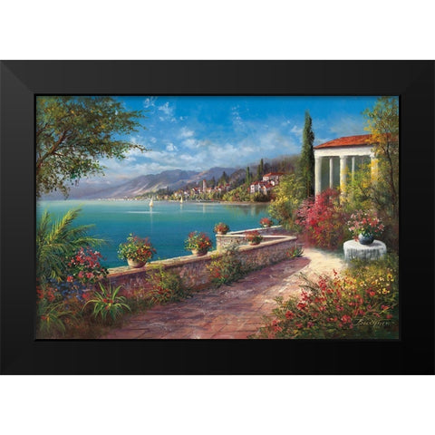RIVIERA DI LEVANTE Black Modern Wood Framed Art Print by Buchner, H.