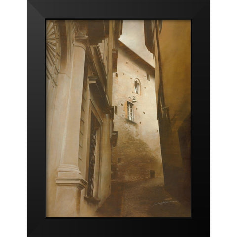SCORCIO BERGAMO Black Modern Wood Framed Art Print by Sgarbossa, Antonio
