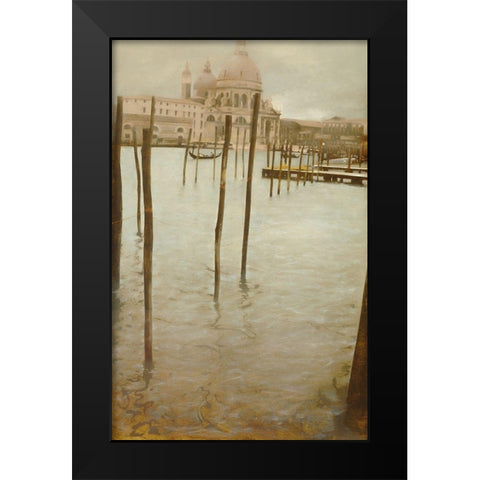 VENEZIA-VOGLIO VEDERE LINTERN Black Modern Wood Framed Art Print by Sgarbossa, Antonio
