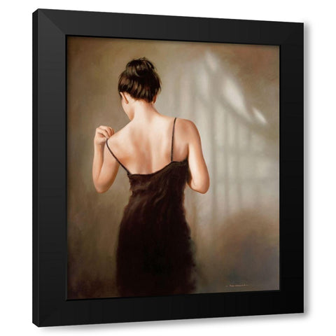 SENSUAL I Black Modern Wood Framed Art Print by Worswick, Peter