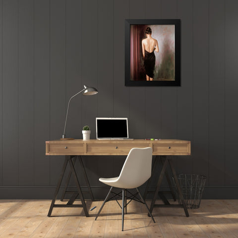 SENSUAL II Black Modern Wood Framed Art Print by Worswick, Peter