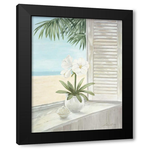 Seaview Black Modern Wood Framed Art Print by Moore, Linda