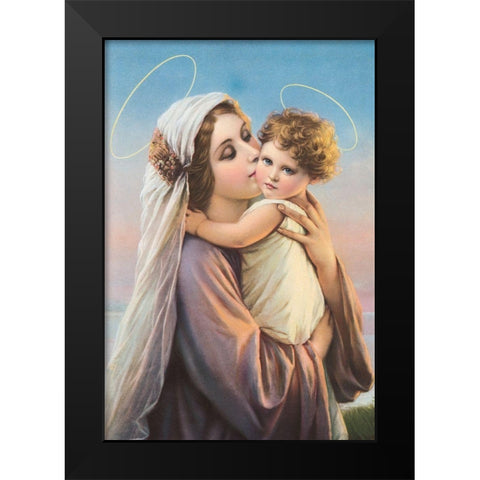 BERGSEE-MADONNA Black Modern Wood Framed Art Print by Anonymous
