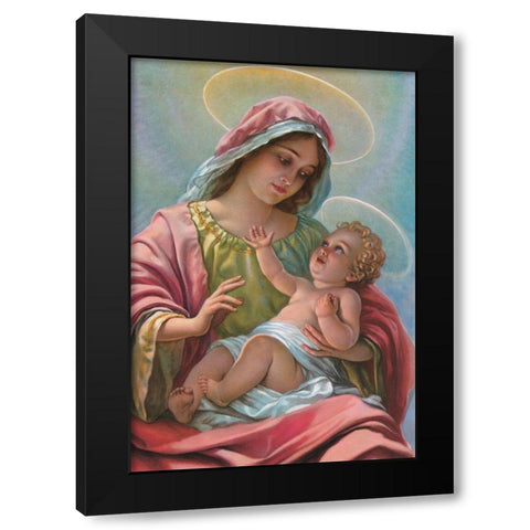 MADONNA Black Modern Wood Framed Art Print with Double Matting by Anonymous