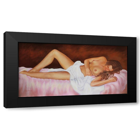 SWEET DREAMS II Black Modern Wood Framed Art Print with Double Matting by Worswick, Peter
