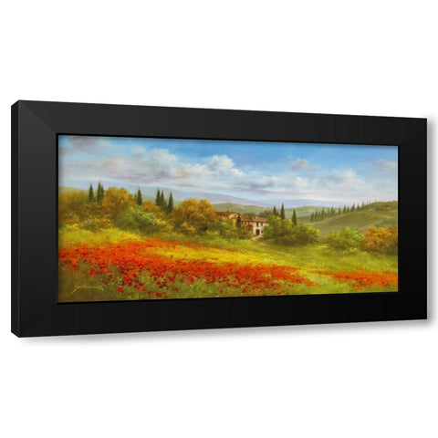 Tuscan Beauty I Black Modern Wood Framed Art Print with Double Matting by Schoelnhammer, Heinz