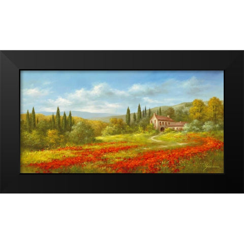 Tuscan Beauty II Black Modern Wood Framed Art Print by Schoelnhammer, Heinz