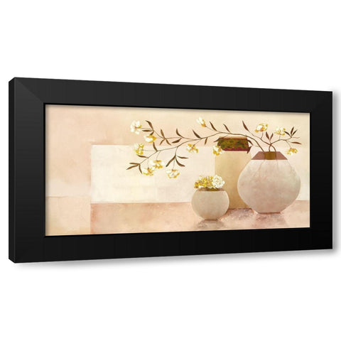 Golden Blossom II Black Modern Wood Framed Art Print by Sedalia, David