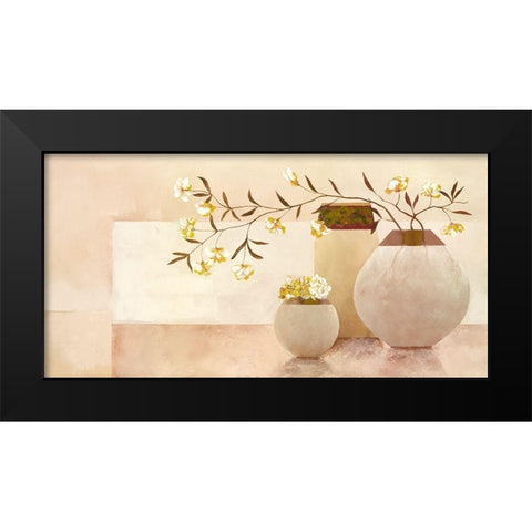 Golden Blossom II Black Modern Wood Framed Art Print by Sedalia, David