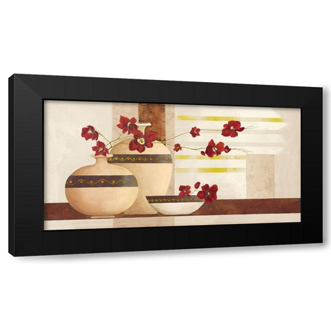 Red Blossom I Black Modern Wood Framed Art Print with Double Matting by Sedalia, David