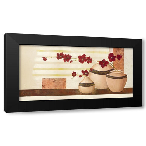 Red Blossom II Black Modern Wood Framed Art Print by Sedalia, David