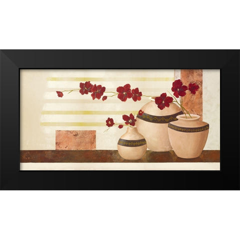 Red Blossom II Black Modern Wood Framed Art Print by Sedalia, David