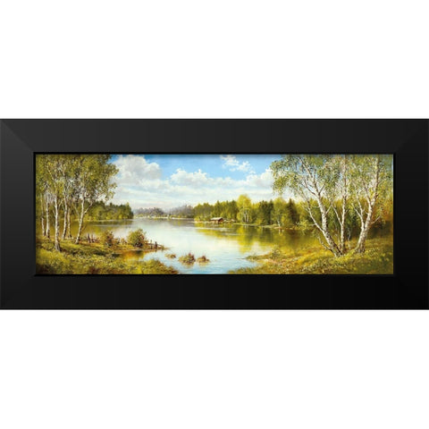 LAKE IN MASUREN I Black Modern Wood Framed Art Print by Glassl, Helmut