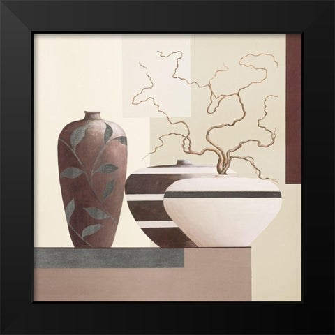 Glamous Twigs I Black Modern Wood Framed Art Print by Sedalia, David