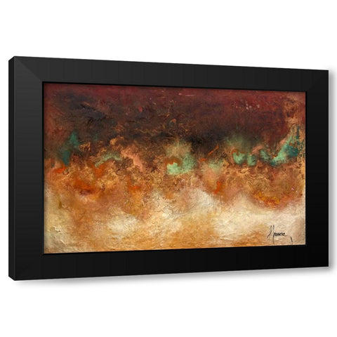 INNER EARTH Black Modern Wood Framed Art Print with Double Matting by Herrera, Leticia