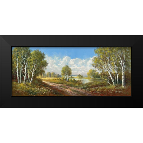 BIRCH LANE AT HORNI RYBNIKY Black Modern Wood Framed Art Print by Buchner, H.