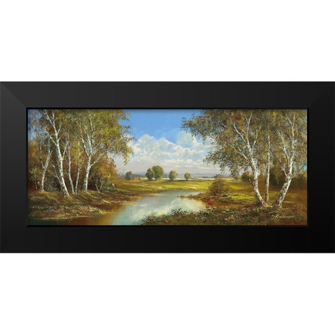 SPRING IN HORNI RYBNIKY Black Modern Wood Framed Art Print by Buchner, H.