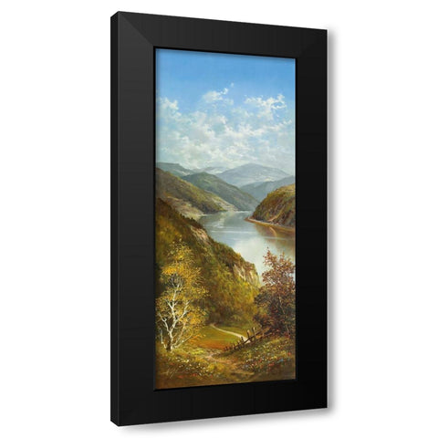 CARPATHIAN RIVER SCENE I Black Modern Wood Framed Art Print by Glassl, Helmut