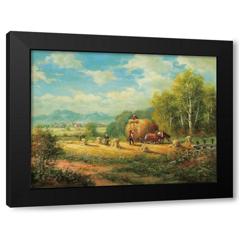 OCTOBER AFTERNOON Black Modern Wood Framed Art Print with Double Matting by Pila