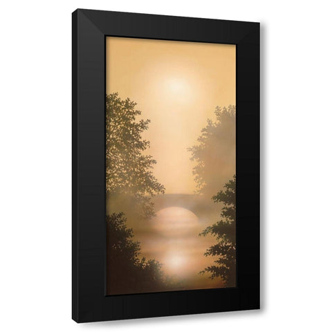 RIVER MIST Black Modern Wood Framed Art Print with Double Matting by Walsh, Peter