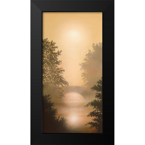 RIVER MIST Black Modern Wood Framed Art Print by Walsh, Peter